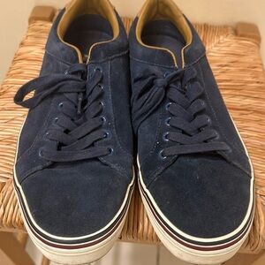 Men’s blue suede penguin sneakers